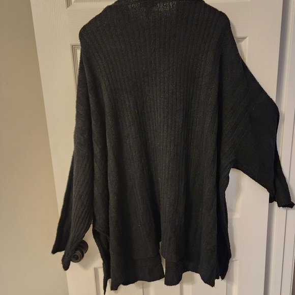 Topshop Long Black Oversized Open Front Cardigan Size 14/XL - Picture 12 of 12